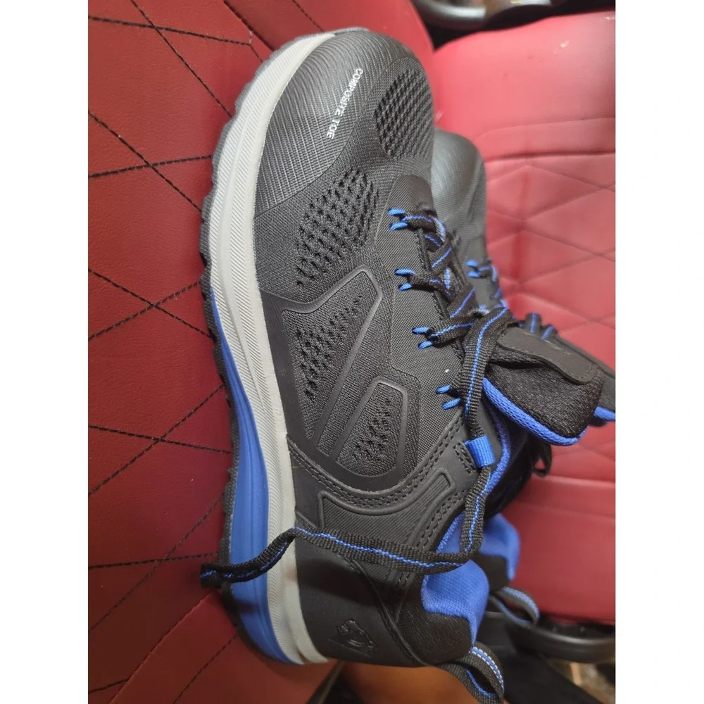 Herman Survivor Black/Blue composite toe work shoe Rubber Sole Solid Size US 10